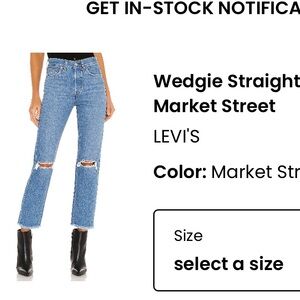 Levi's Wedgie Straight Ankle Jean in Market Street